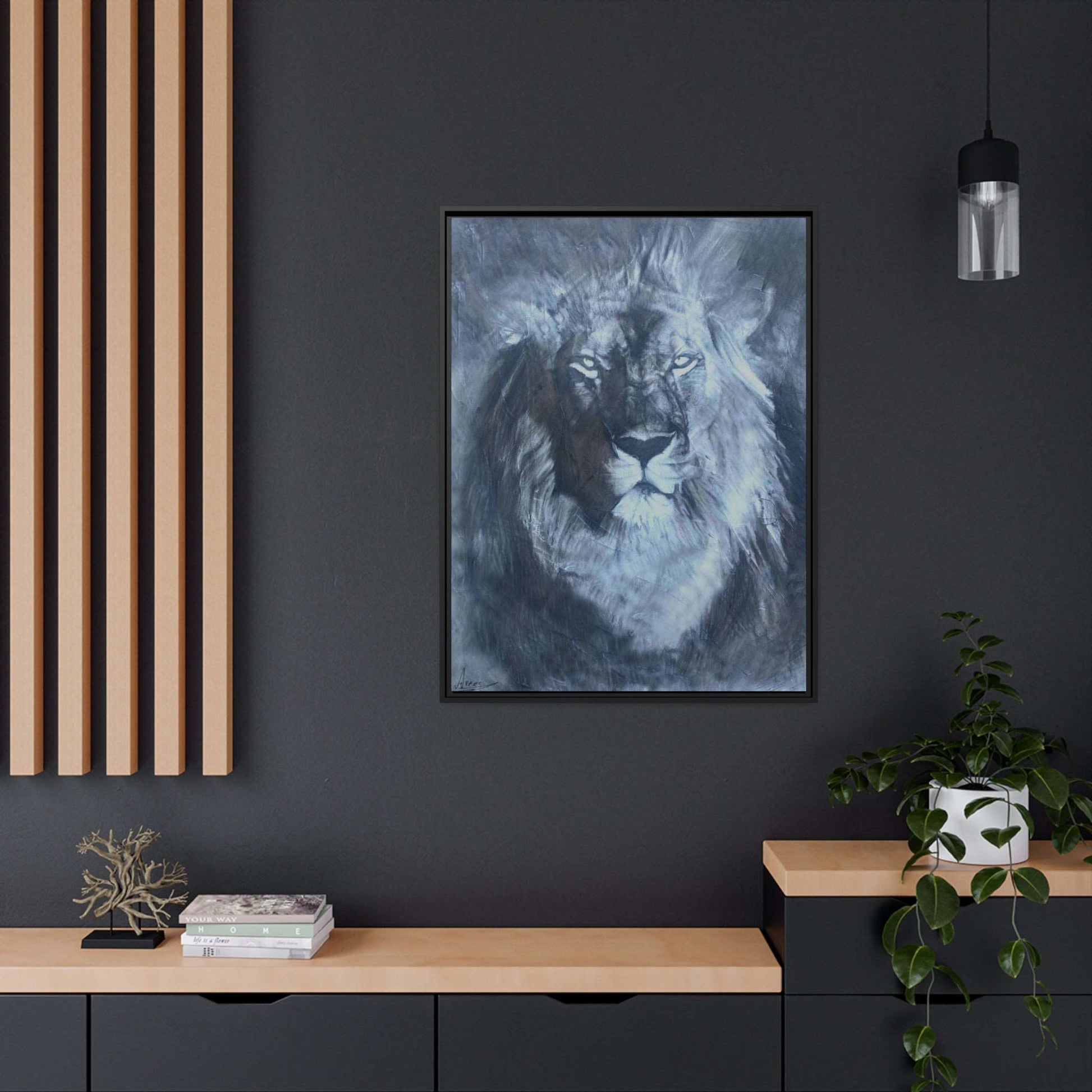 The Lion by The Baroque Knight fine art framed print